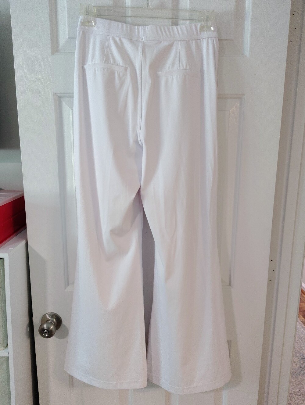 HALARA Flex High Waist Pocket Wide Leg and flare (M)Work Pants White - Picture 12 of 16